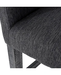 26'' Upholstered Counter Height Stool with Wood Legs, 1-Pack for Kitchen or Home Bar -The Pop