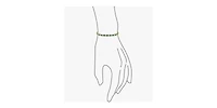 Etoielle Created Emerald and Cz Yellow Silver Alternating Tennis Bracelet 7 inches by