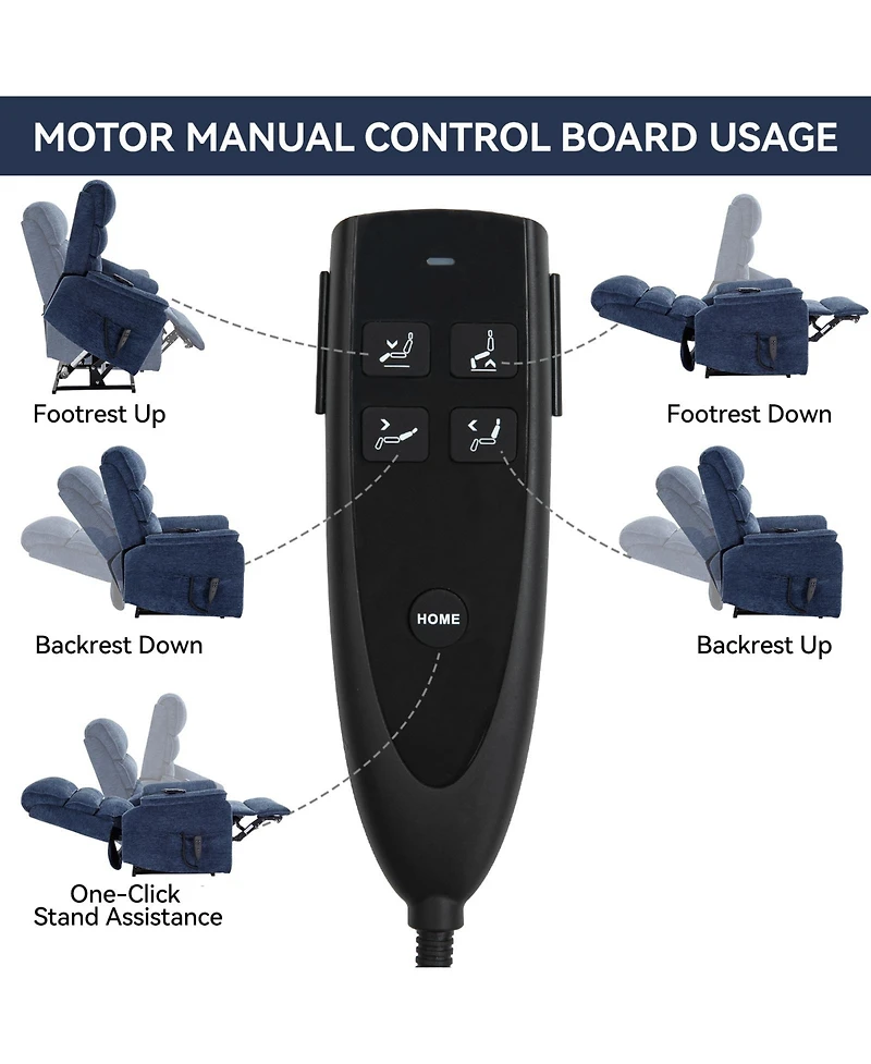 Streamdale Power Lift Recliner with Heat Massage, 350 Lbs Capacity
