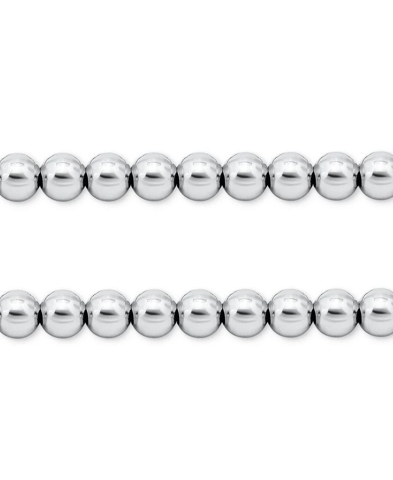 Giani Bernini Polished Beaded Stretch Bracelet (4mm) 18k Gold over Sterling Silver, Exclusively at Macy's