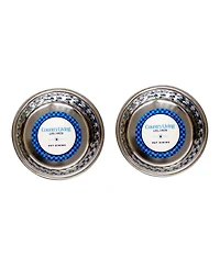 Country Living Set of 2 Hammered Stainless Steel Dog Bowls – Textured, Durable, Stylish & Functional