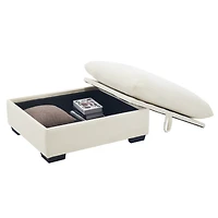 Streamdale Furniture Corduroy Fabric Ottomans Footrest to Combine with 2 Seater Sofa, 3 Seater Sofa and 4 Seater Sofa, Beige Corduroy