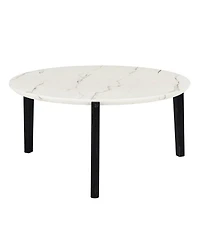 Streamdale Modern Small Coffee Table with Imitation Marble Top