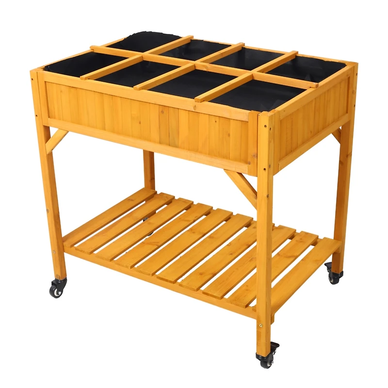 Streamdale 8-Pocket Mobile Herb & Veggie Planter with Storage