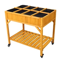 Streamdale 8-Pocket Mobile Herb & Veggie Planter with Storage