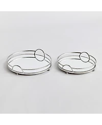 Hudson Mirrored Trays St/2