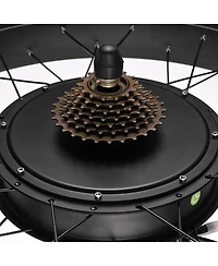 Yescom 26"x4" Fat Tire 48V Ebike Electric Rear Wheel Bicycle Conversion Kit Lcd 1000W Dual Controller