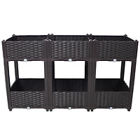 Streamdale Raised Planter Beds Kit Brown, 47.2"x15.7"x27.7