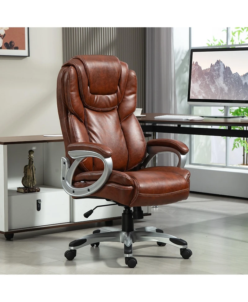 Homcom Office Chair with Swivel Wheels & Adjustable Height,