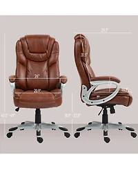 Homcom Office Chair with Swivel Wheels & Adjustable Height,