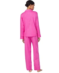 Lauren Ralph Lauren Women's Printed Notched-Collar Pajama Set