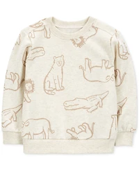 Carter's Toddler Boys Animal-Print Fleece Pullover Top
