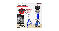 5 Core Speaker Stand Tripod Heavy Duty Adjustable Up to 72 Inch Dj Studio Monitor Stands Pole Mount - Blue - 2PCS
