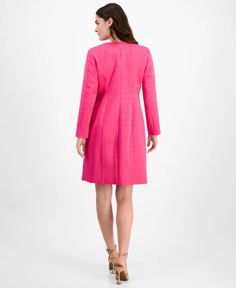 Le Suit Women's Jewel-Neck Topper & Empire-Seam Midi Dress Set