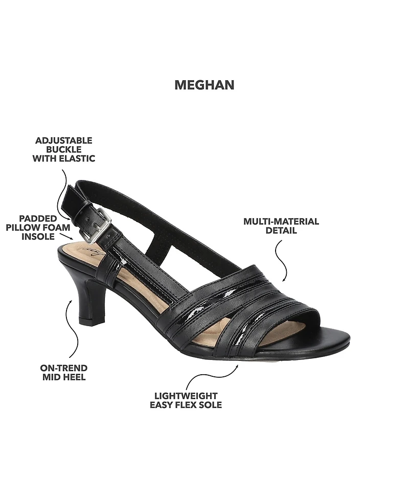 Easy Street Women's Meghan Slingback Heeled Sandals