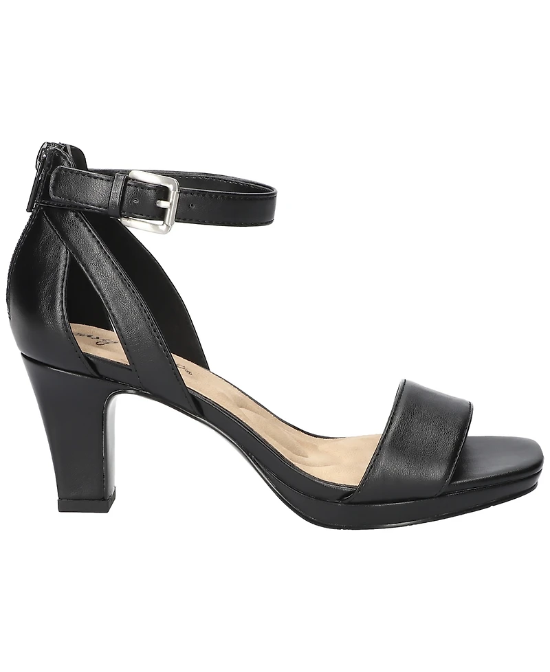 Easy Street Women's Ro Square Toe Heeled Sandals