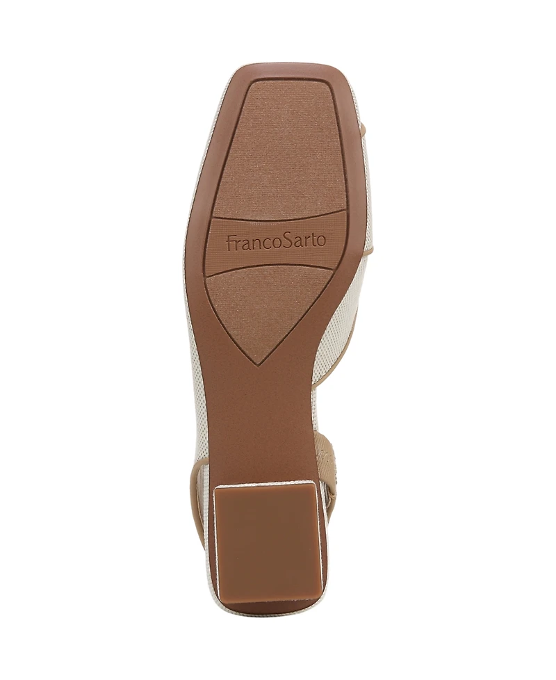 Franco Sarto Women's Teagan Square Toe Slingback Flats