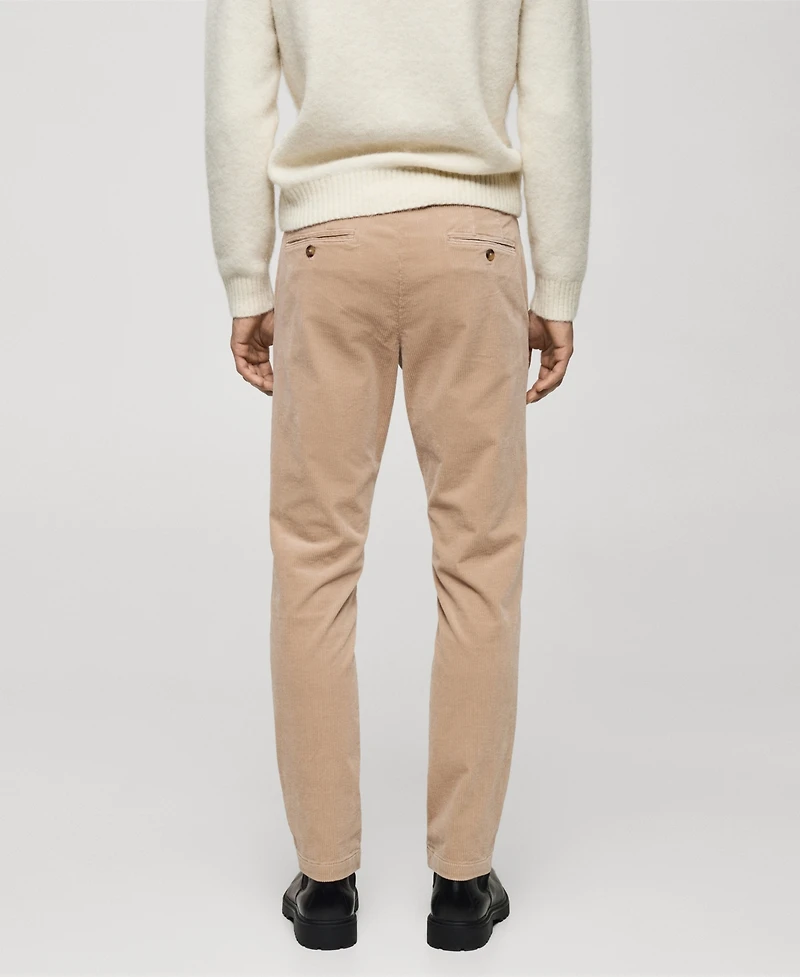 Mango Men's Slim-Fit Corduroy Pants