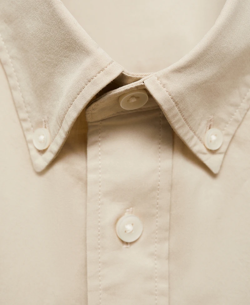 Mango Men's Regular-Fit Cotton Shirt