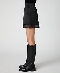 French Connection Women's Structured Satin Mini Skirt