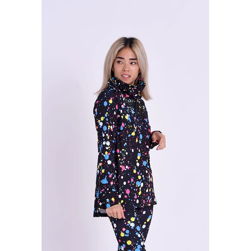 Oosc Clothing Women's High Neck Baselayer Top - Catalina Wine Mixer