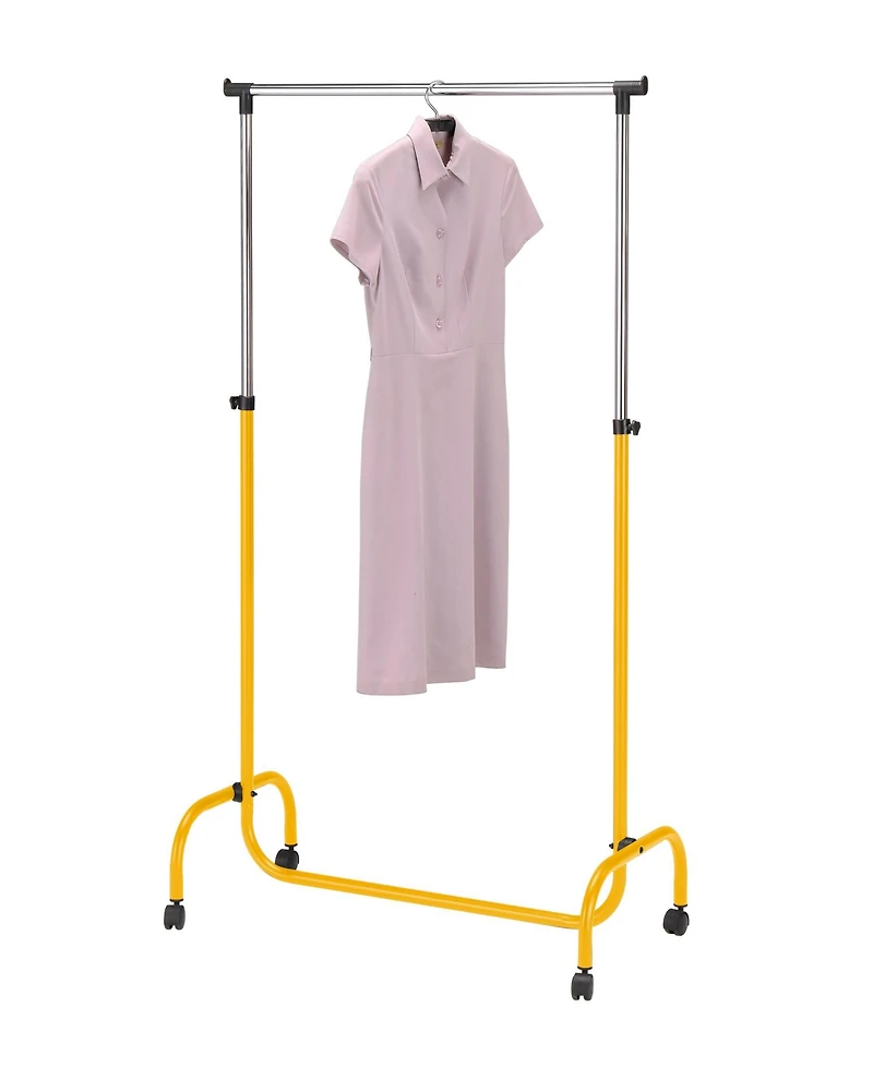 Kings Brand Furniture Standard Rod Clothing Garment Rack, Rolling Clothes Organizer on Wheels for Hanging Clothes