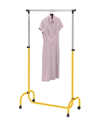 Kings Brand Furniture Standard Rod Clothing Garment Rack, Rolling Clothes Organizer on Wheels for Hanging Clothes