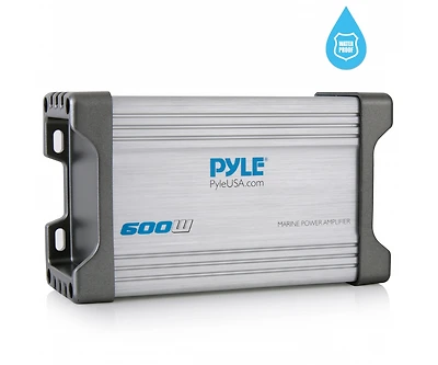 Pyle 2-Channel Waterproof Marine Amplifier Kit - 600 Watt, Aux/Rca Input