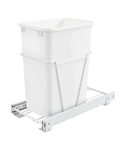 Rev-a-Shelf Single Pullout 35 qt. Sliding Trash Can for Kitchen Cabinet, Rv-12PB