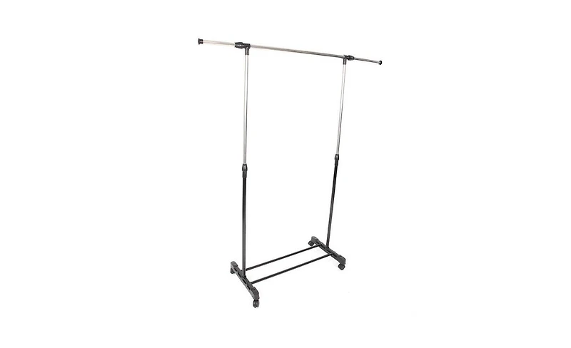 Slickblue Vertical & Horizontal Stretching Clothes Rack with Shoe Shelf