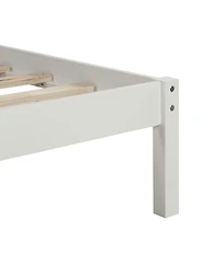Slickblue Twin Platform Bed Frame with Headboard - Wood Slat Support, No Box Spring Needed