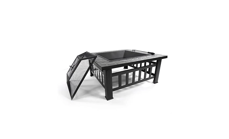 Slickblue Portable Metal Fire Bowl for Courtyard – Complete with Accessories