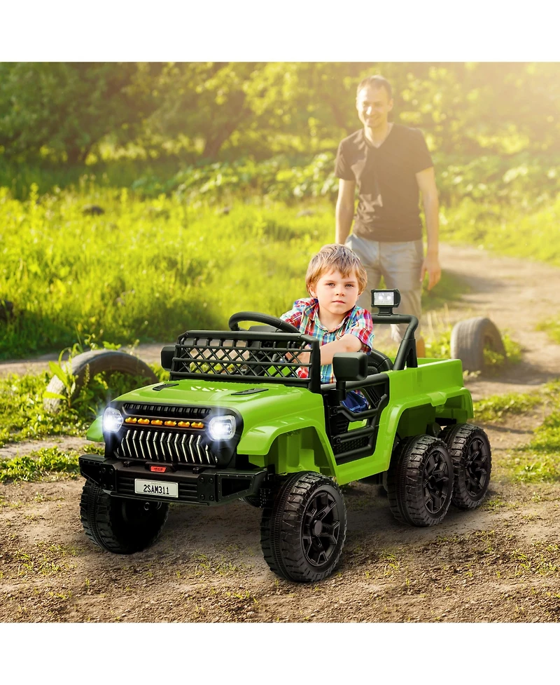 Qaba 12V Kids Electric Car w/ 2WD/4WD Switch, Remote Control, Camouflage