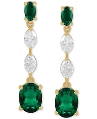 Grown With Love Lab Emerald (2-3/4 ct. t.w.) & Diamond (3/4 Drop Earrings 14k Gold (Also Ruby Sa
