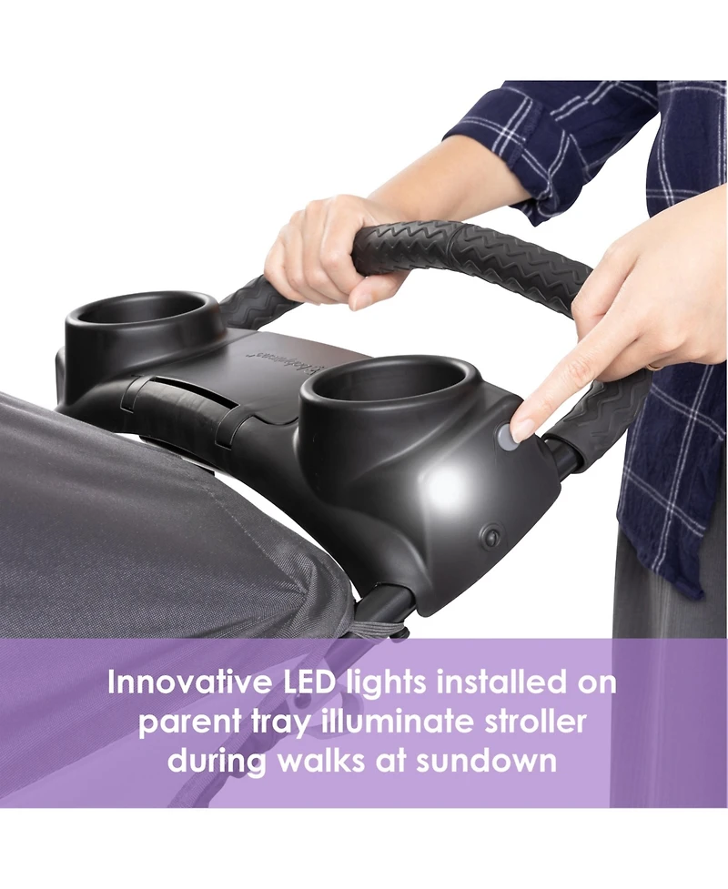 Baby Trend Expedition Zero Flat Jogger Travel System with Led Lights