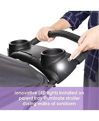 Baby Trend Expedition Zero Flat Jogger Travel System with Led Lights