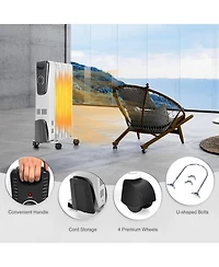 Skonyon 1500W Electric Space Heater with Adjustable Thermostat