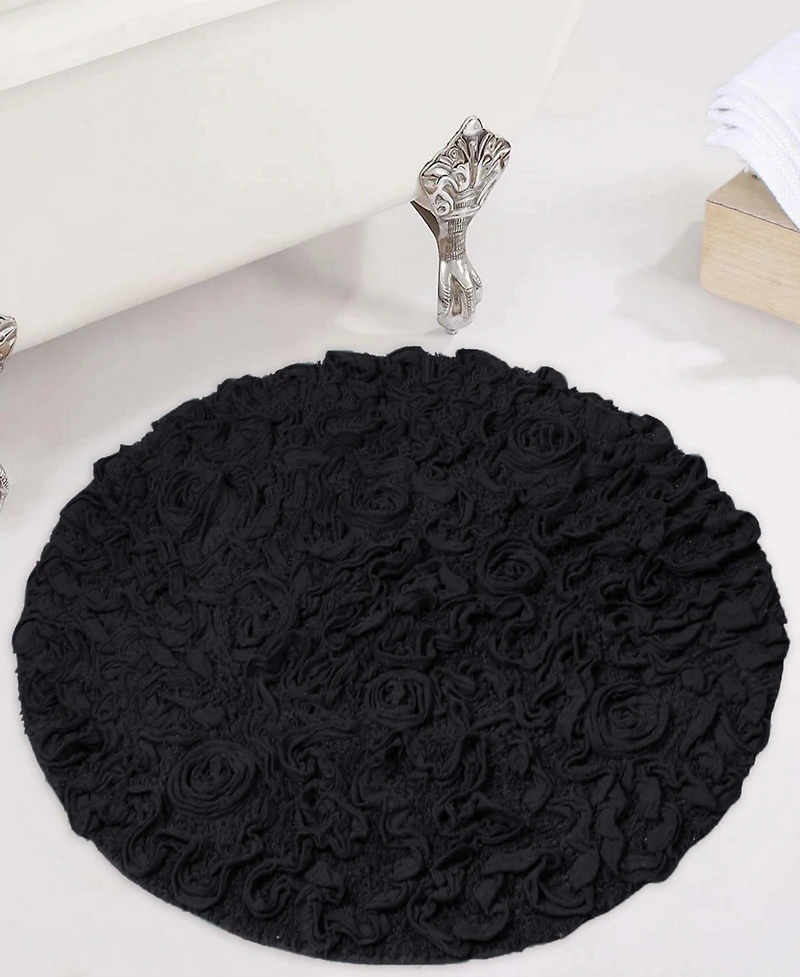 Home Weavers Bell Flower Bath Rug, 30" Round
