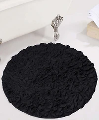 Home Weavers Bell Flower Bath Rug, 30" Round