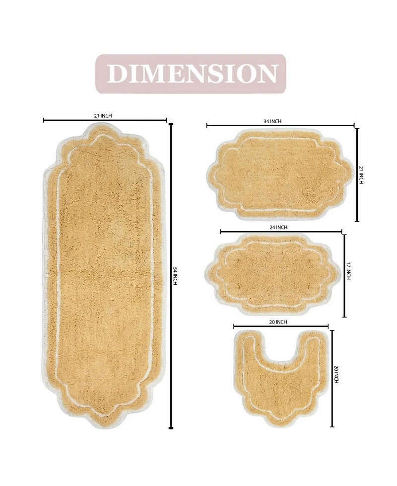 Home Weavers Allure Bathroom -Pc. Bath Rug Set