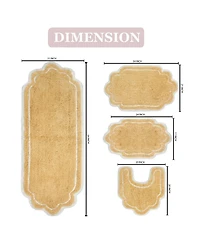 Home Weavers Allure Bathroom -Pc. Bath Rug Set