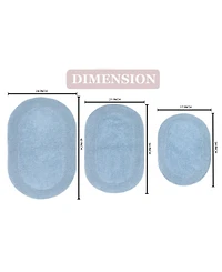 Home Weavers Double Ruffle 3-Pc. Bath Rug Set