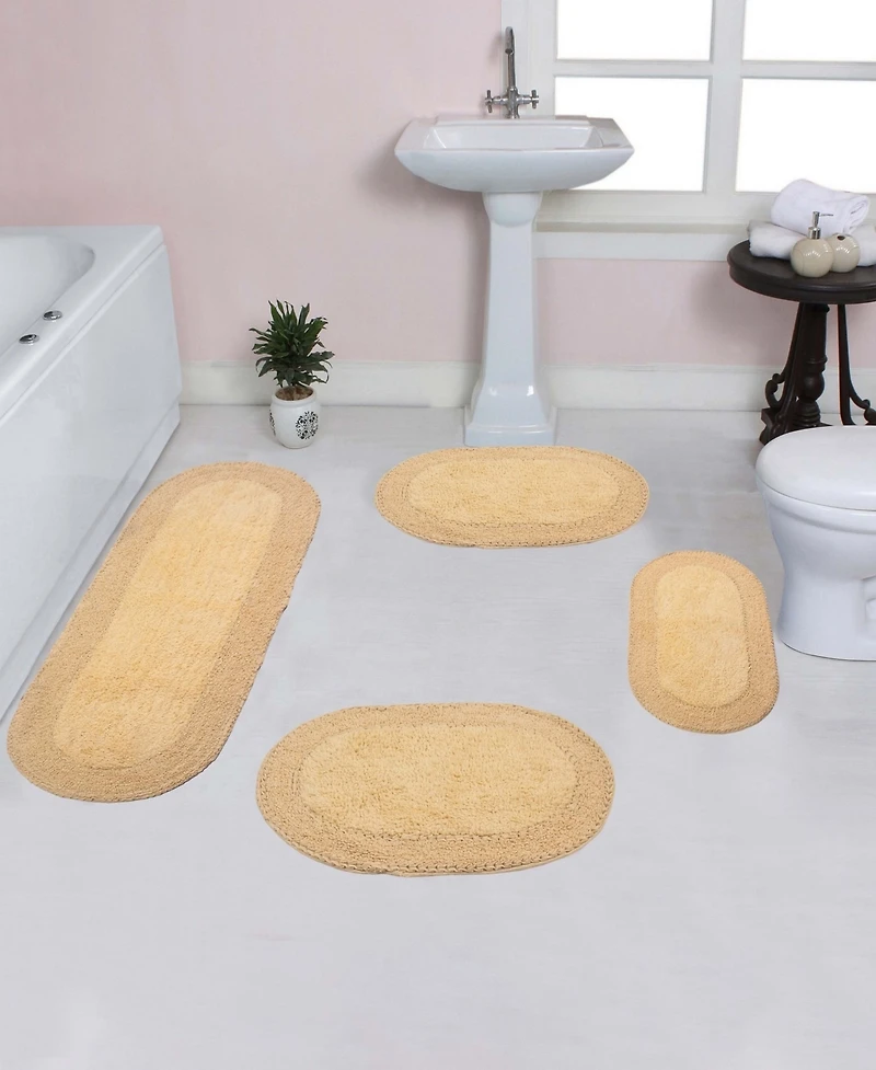 Home Weavers Double Ruffle 4-Pc. Bath Rug Set