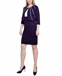 Ny Collection Women's 3/4 Sleeve Two Piece Dress Set