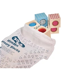 Bigjigs Toys Bigjigs Wooden Sensory Blocks - Set of 8