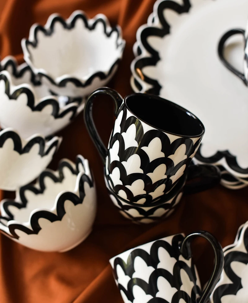 Coton Colors Arabesque Mugs 4-Pc. Set, Service For 4