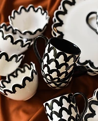 Coton Colors Arabesque Mugs 4-Pc. Set, Service For 4