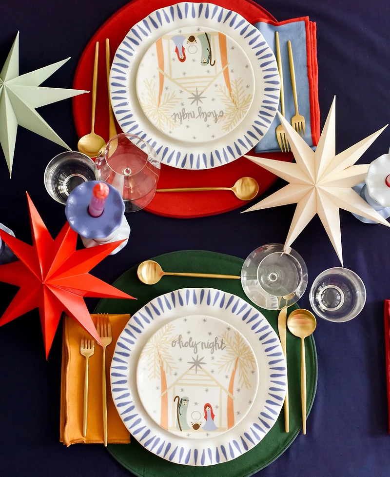 Coton Colors O Holy Night Salad Plate 4-Pc. Set, Service For 4