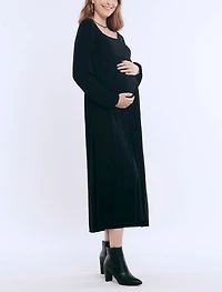 Motherhood Maternity Long Sleeve Empire Waist Maxi Dress