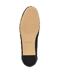 Calvin Klein Women's Zatoria Woven Ballet Flats